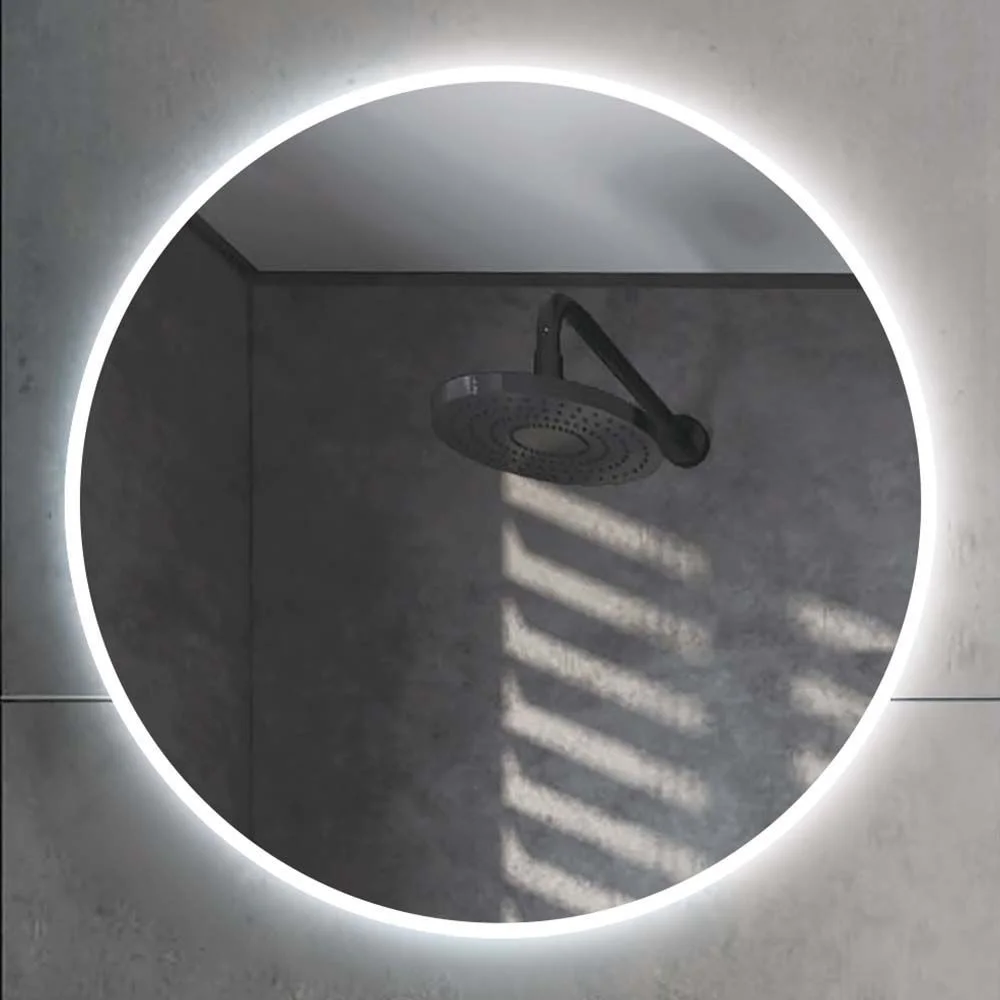 HAPPY LED-licht met ronde spiegel en omtrek. Anti mist