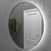 BURMA spiegel op maat met led-achterlicht met aluminium frame. Luidsprekers. Anti-condens. Vergrotende spiegel. Klok - Afbeelding 4
