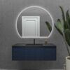 ZEN spiegel op maat met led-verlichting achteraan. Luidsprekers. Anti-condens. Vergrotende spiegel. Klok - Afbeelding 3