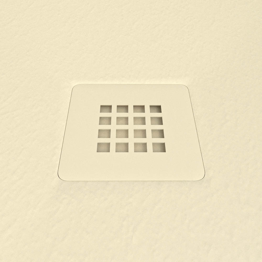 MYSTONE douchebak van hars – ivoorkleur RAL 1015 en andere exclusieve kleuren – leisteenstructuur – antibacterieel en antislip - Afbeelding 3