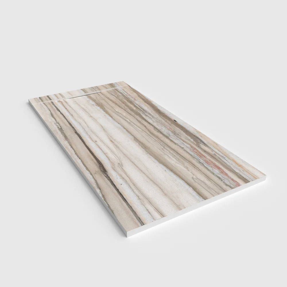 Douchebak PLASTER 3D imitatiehout-effect HOLMAR – perspectief