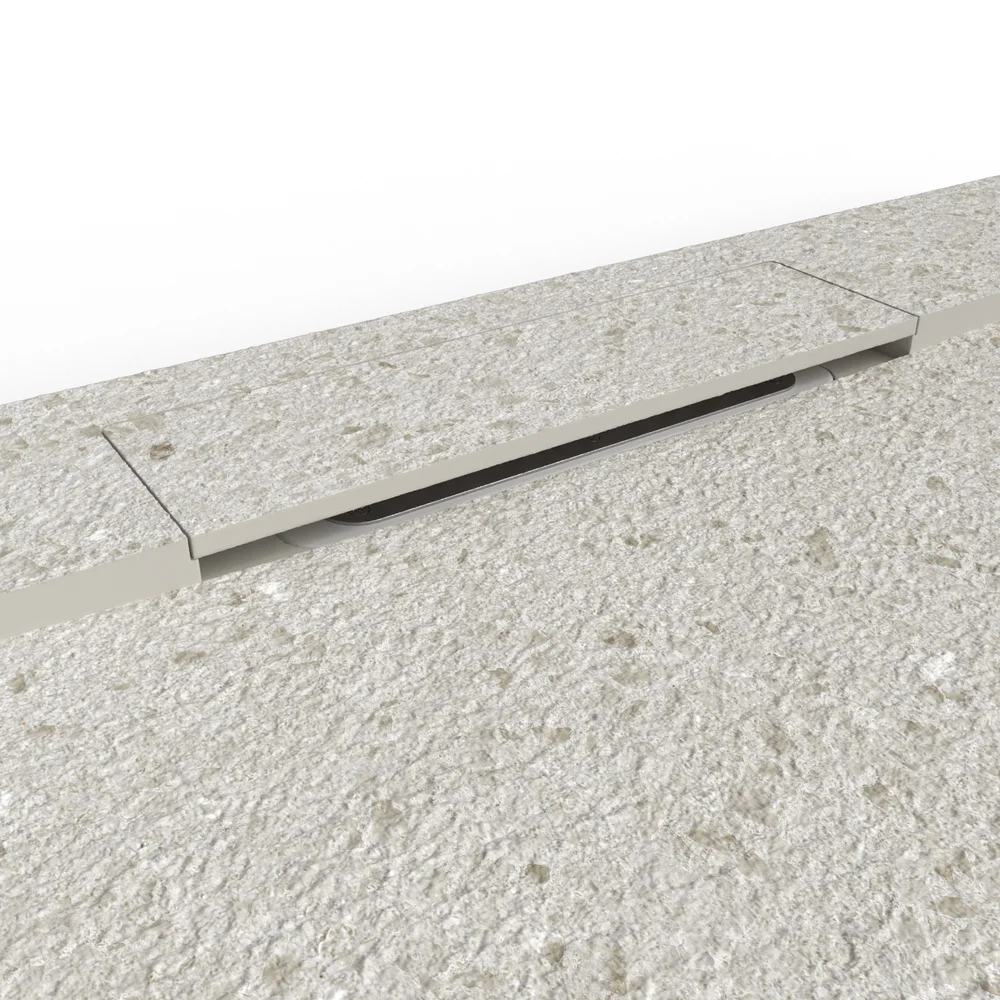 Douchebak PLASTER 3D imitatiebeton-effect dark – detail