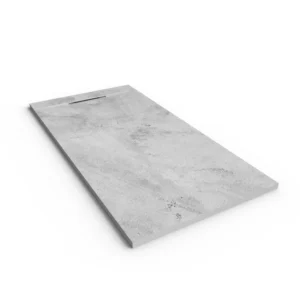 Douchebak PLASTER 3D imitatiebeton-effect grain – perspectief