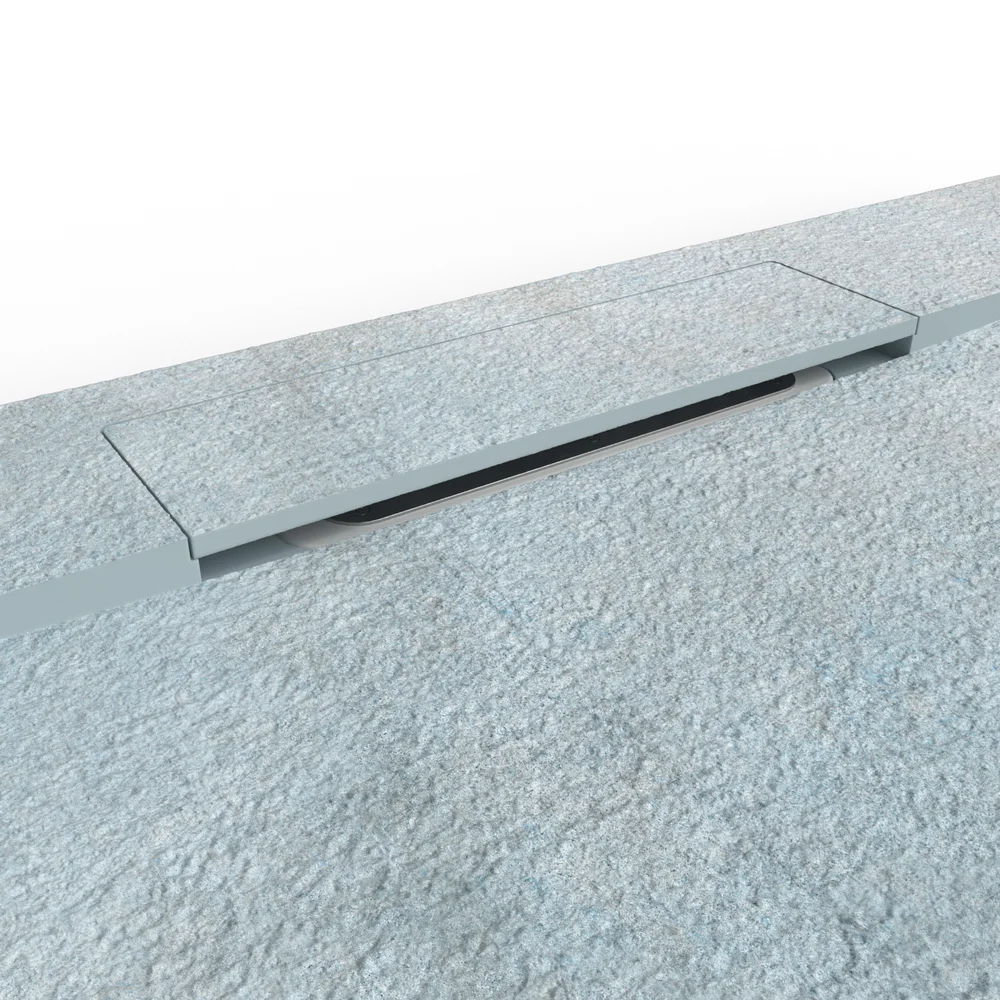Douchebak PLASTER 3D imitatiebeton-effect pearl – detail