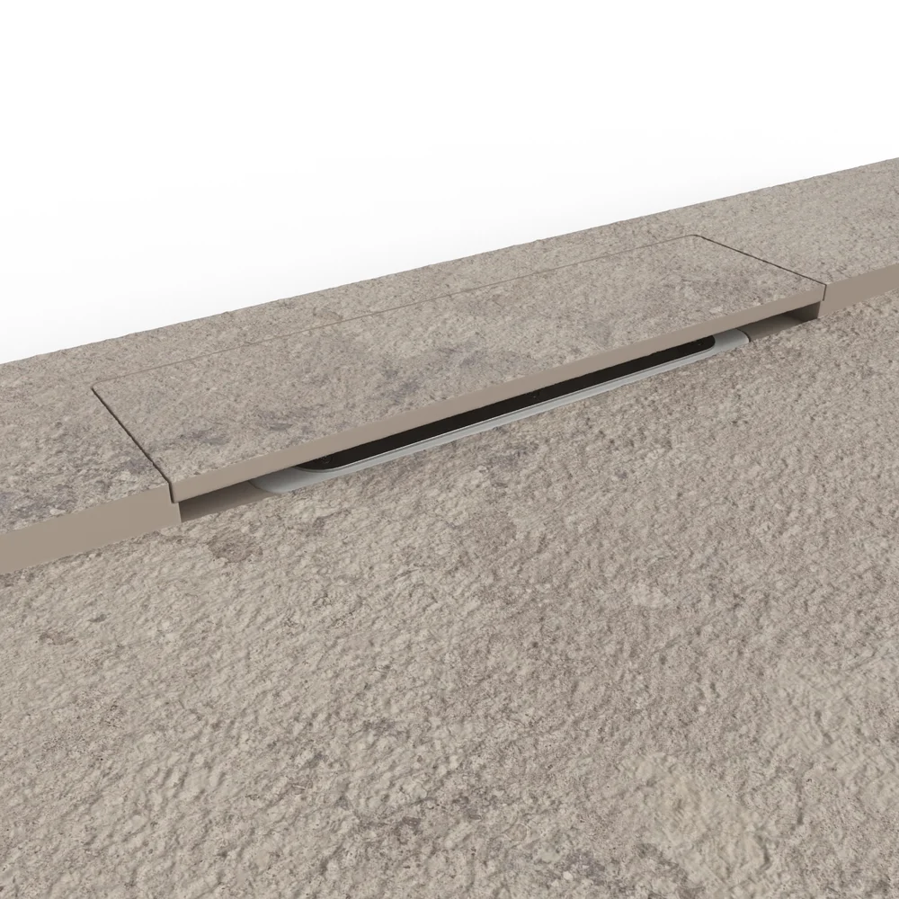 Douchebak PLASTER 3D imitatiebeton-effect smooth – detail