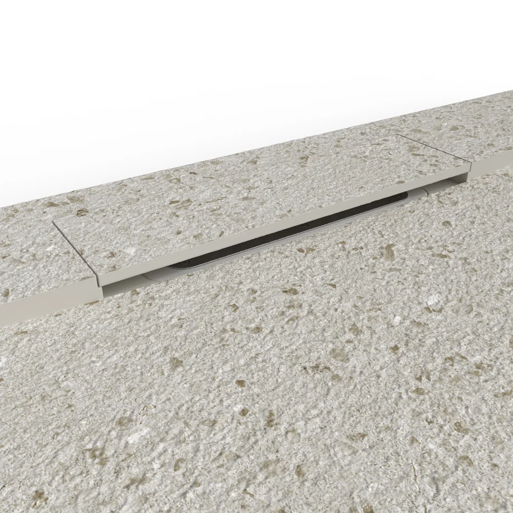 Douchebak PLASTER 3D imitatiebeton-effect warm – detail