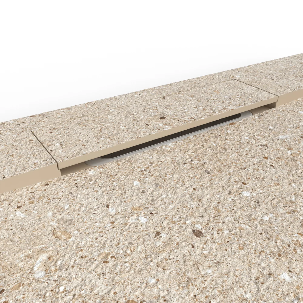 Douchebak PLASTER 3D imitatiebeton-effect wet – detail