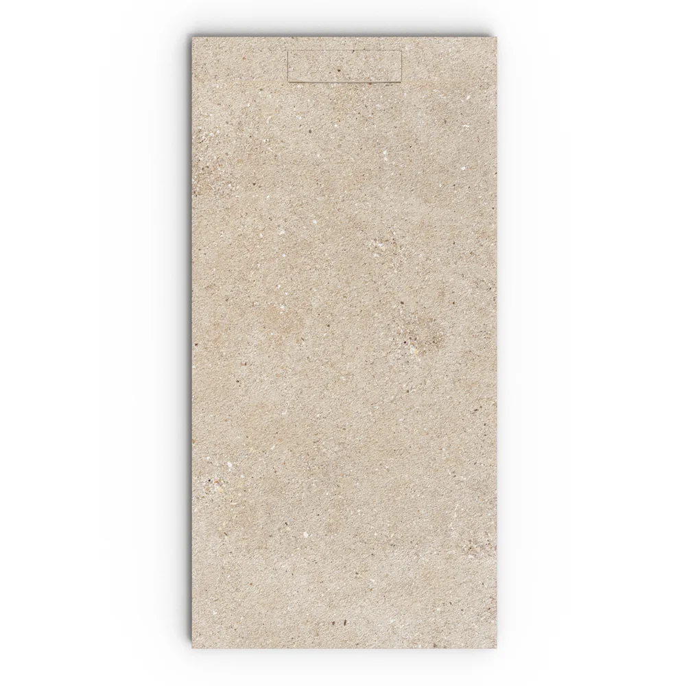 Douchebak PLASTER 3D imitatiebeton-effect wet – vooraanzicht