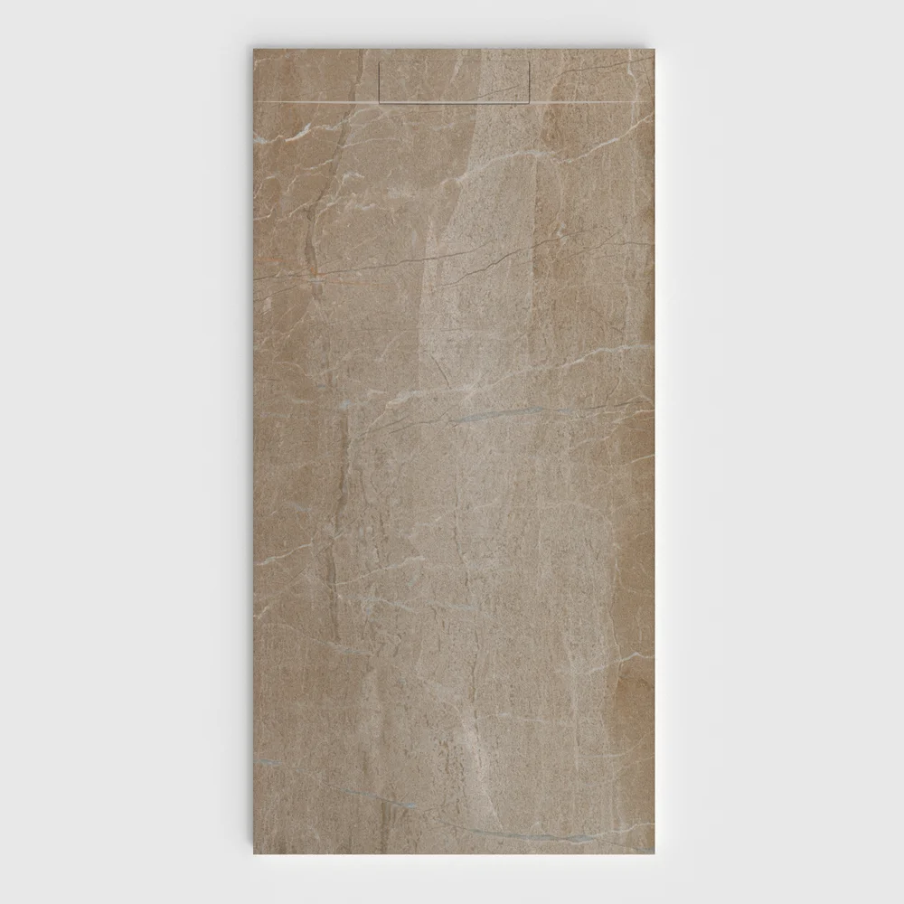 Douchebak PLASTER 3D imitatiebeton-effect VIMPER – vooraanzicht