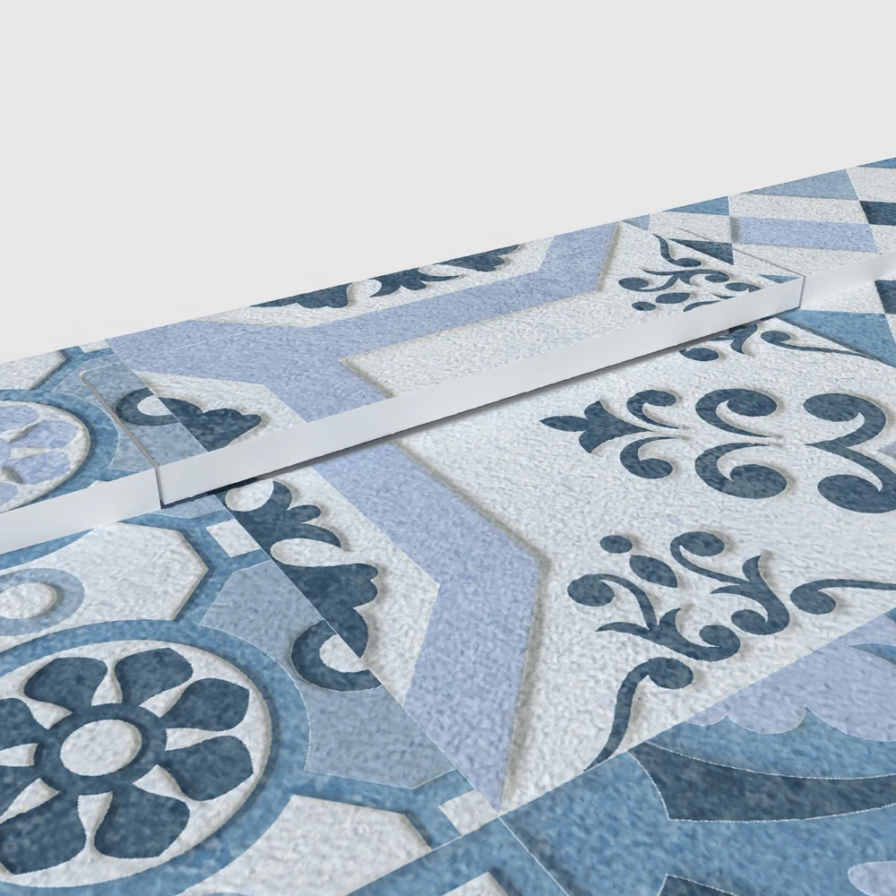 Douchebak PLASTER 3D imitatie hydraulische tegels-effect ALBARYZ – detail