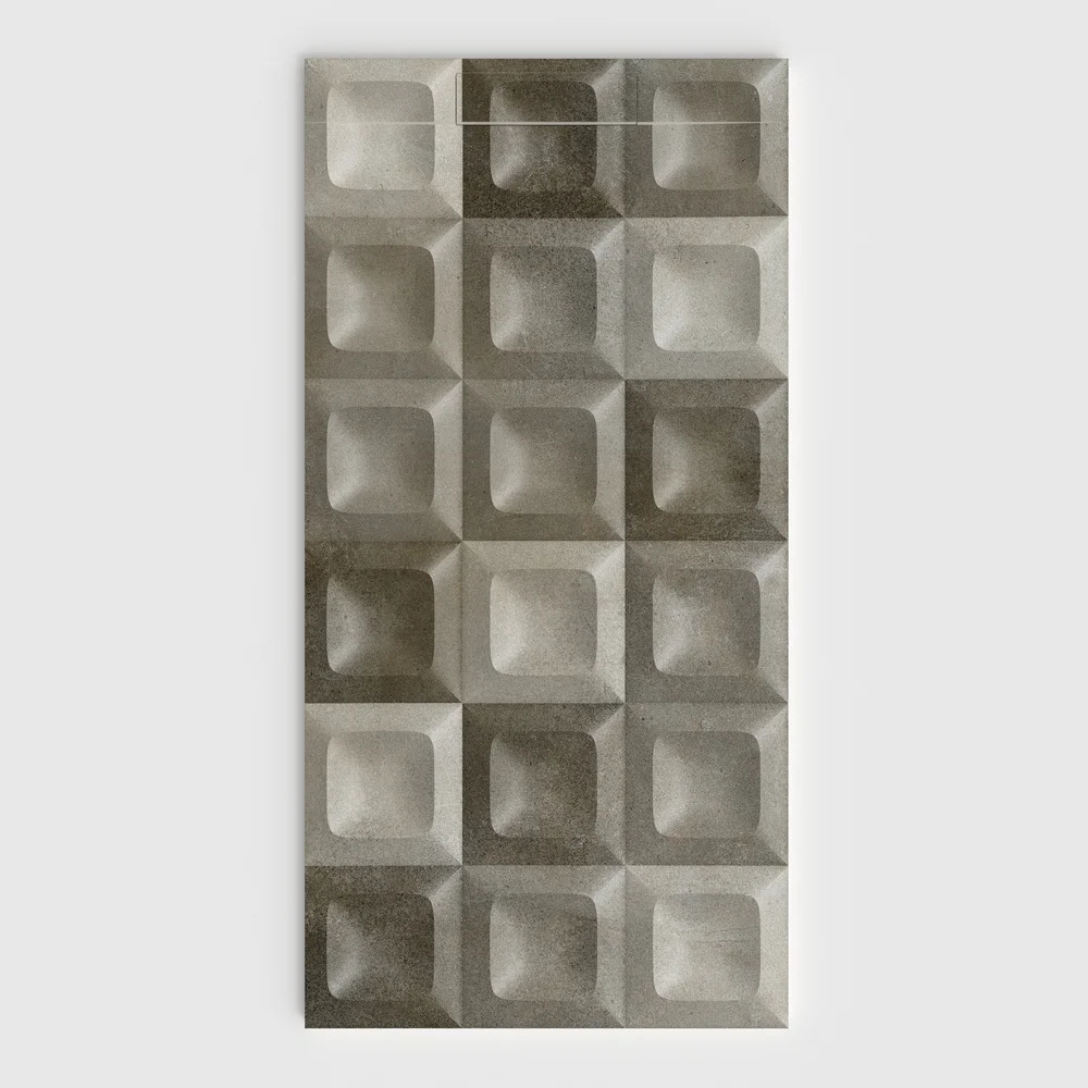 Douchebak PLASTER 3D imitatie hydraulische tegels-effect HIDRALIA – vooraanzicht