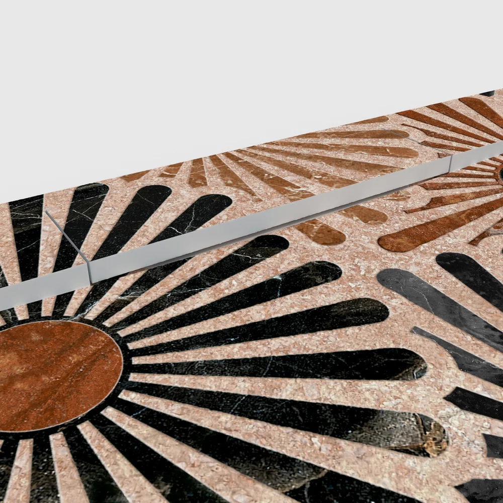 Douchebak PLASTER 3D imitatie hydraulische tegels-effect MELANTRA – detail