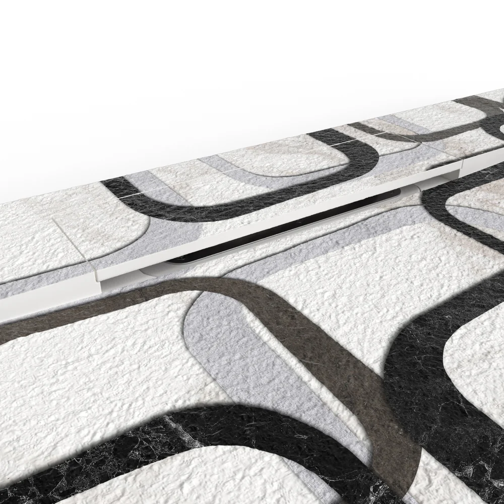 Douchebak PLASTER 3D imitatie hydraulische tegels-effect STYLE – detail