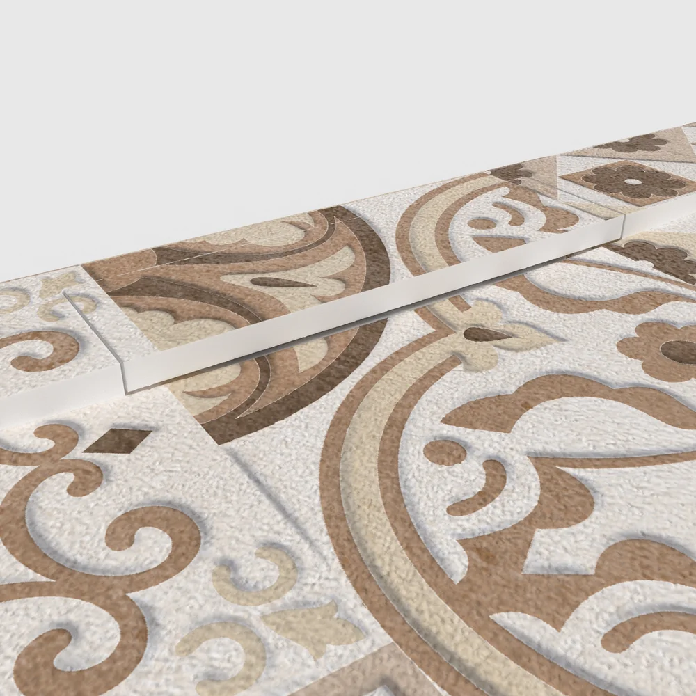 Douchebak PLASTER 3D imitatie hydraulische tegels-effect VELHAZA – detail