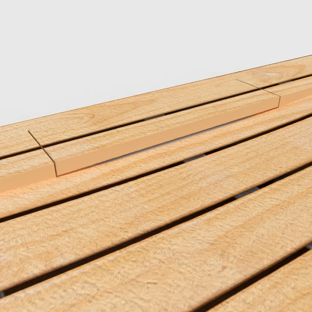 Douchebak PLASTER 3D imitatiehout-effect AROVEN – detail