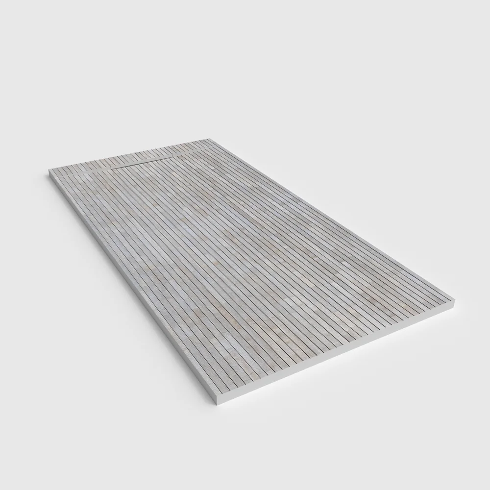 Douchebak PLASTER 3D imitatiehout-effect OLMIRA – perspectief