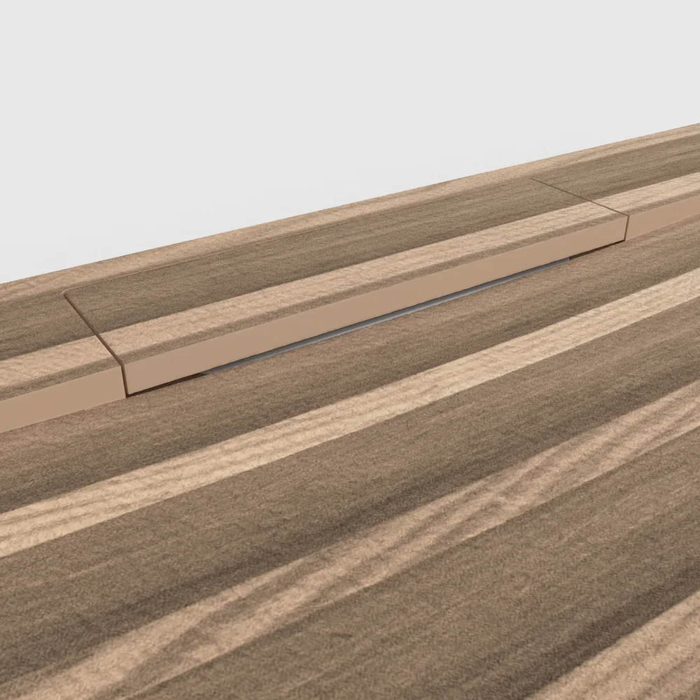 Douchebak PLASTER 3D imitatiehout-effect WOOLDEN – detail