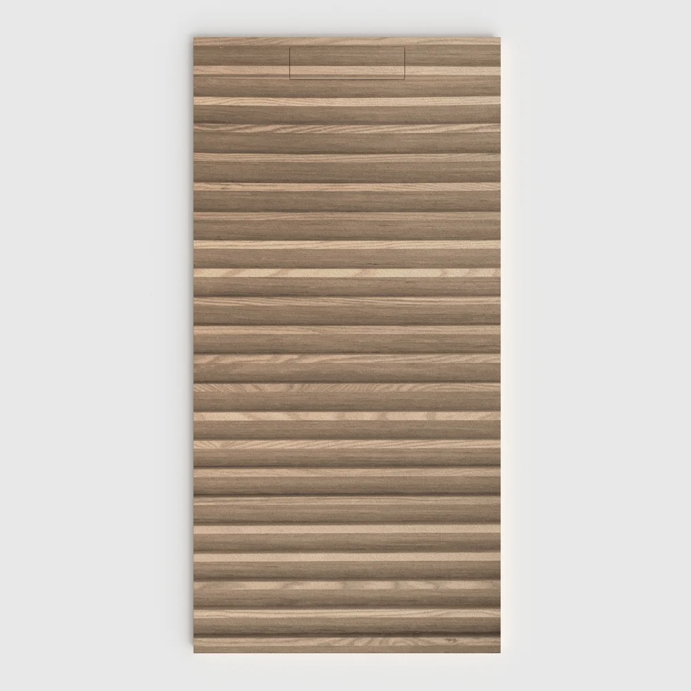 Douchebak PLASTER 3D imitatiehout-effect WOOLDEN – vooraanzicht