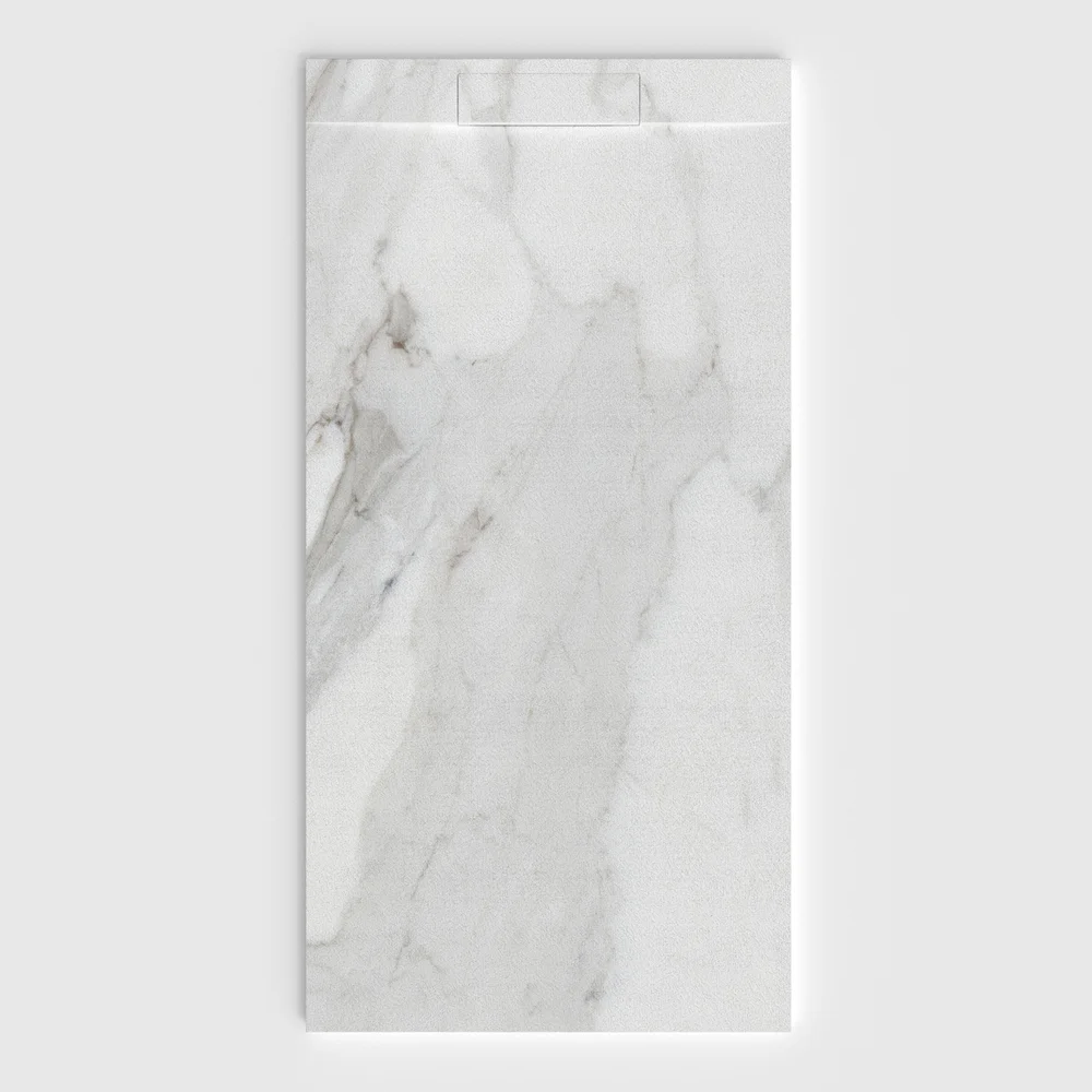 Douchebak PLASTER 3D imitatiemarmer-effect ALTARAE – vooraanzicht