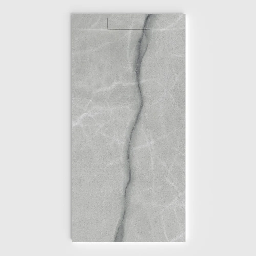Douchebak PLASTER 3D imitatiemarmer-effect ANCARION – vooraanzicht