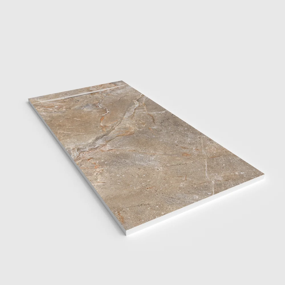 Douchebak PLASTER 3D imitatiemarmer-effect AURANTHIA – perspectief