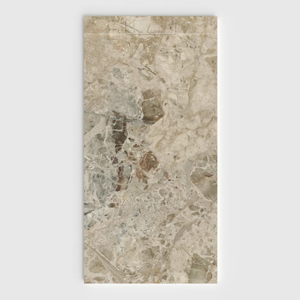 Douchebak PLASTER 3D imitatiemarmer-effect CALANTRA – vooraanzicht