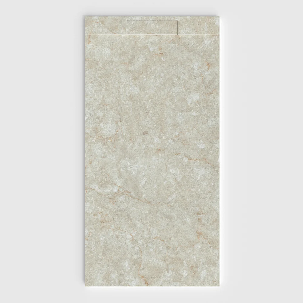 Douchebak PLASTER 3D imitatiemarmer-effect DOMARTH – vooraanzicht