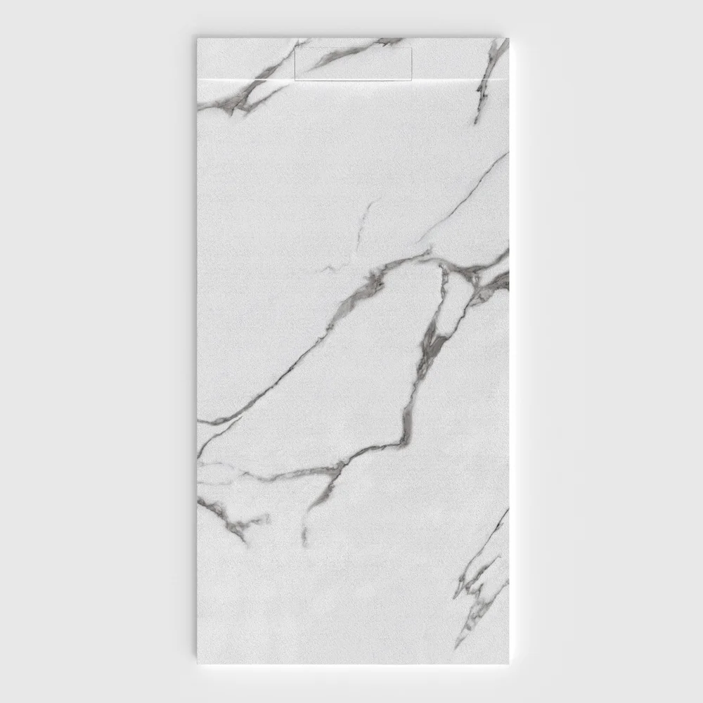 Douchebak PLASTER 3D imitatiemarmer-effect ERONTHEA – vooraanzicht