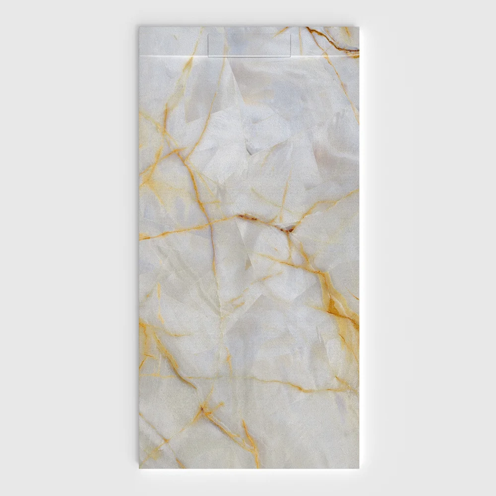 Douchebak PLASTER 3D imitatiemarmer-effect MAJOLYS – vooraanzicht
