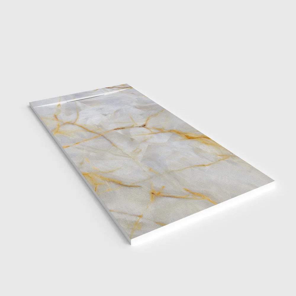 Douchebak PLASTER 3D imitatiemarmer-effect MAJOLYS – perspectief