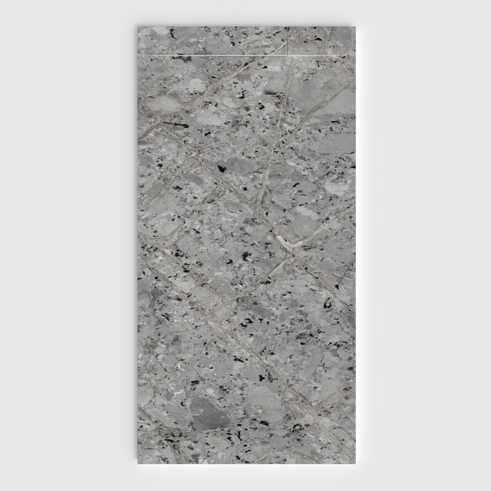 Douchebak PLASTER 3D imitatiemarmer-effect MARBELIA – vooraanzicht