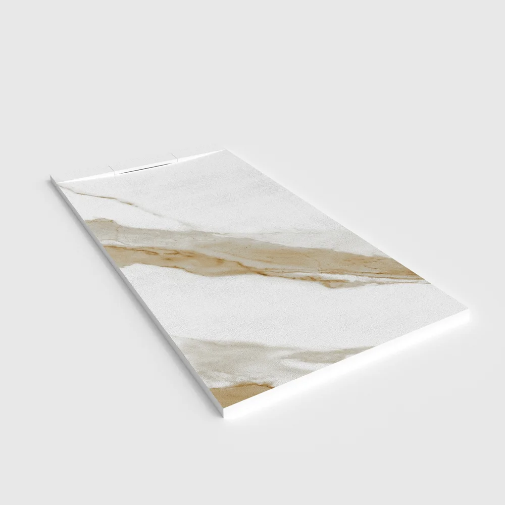 Douchebak PLASTER 3D imitatiemarmer-effect MIRCALIA – perspectief