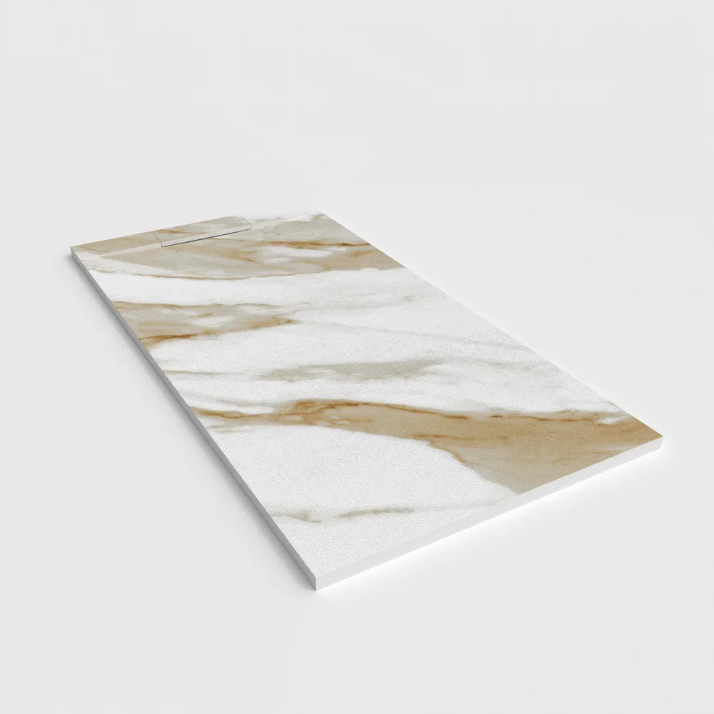Douchebak PLASTER 3D imitatiemarmer-effect ZEUS – perspectief