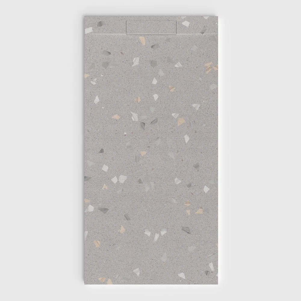 Douchebak PLASTER 3D imitatieterrazzo-effect ARCOPIETRO – vooraanzicht