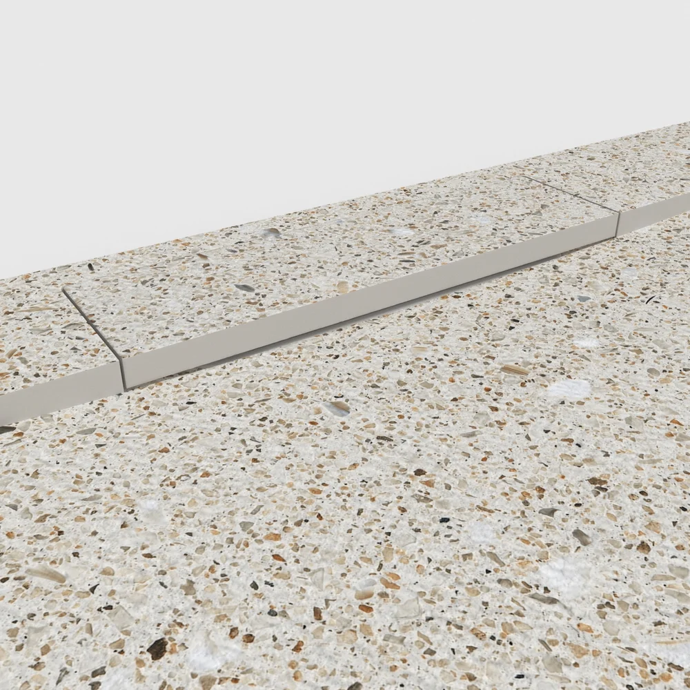 Douchebak PLASTER 3D imitatieterrazzo-effect CONCRETE – detail