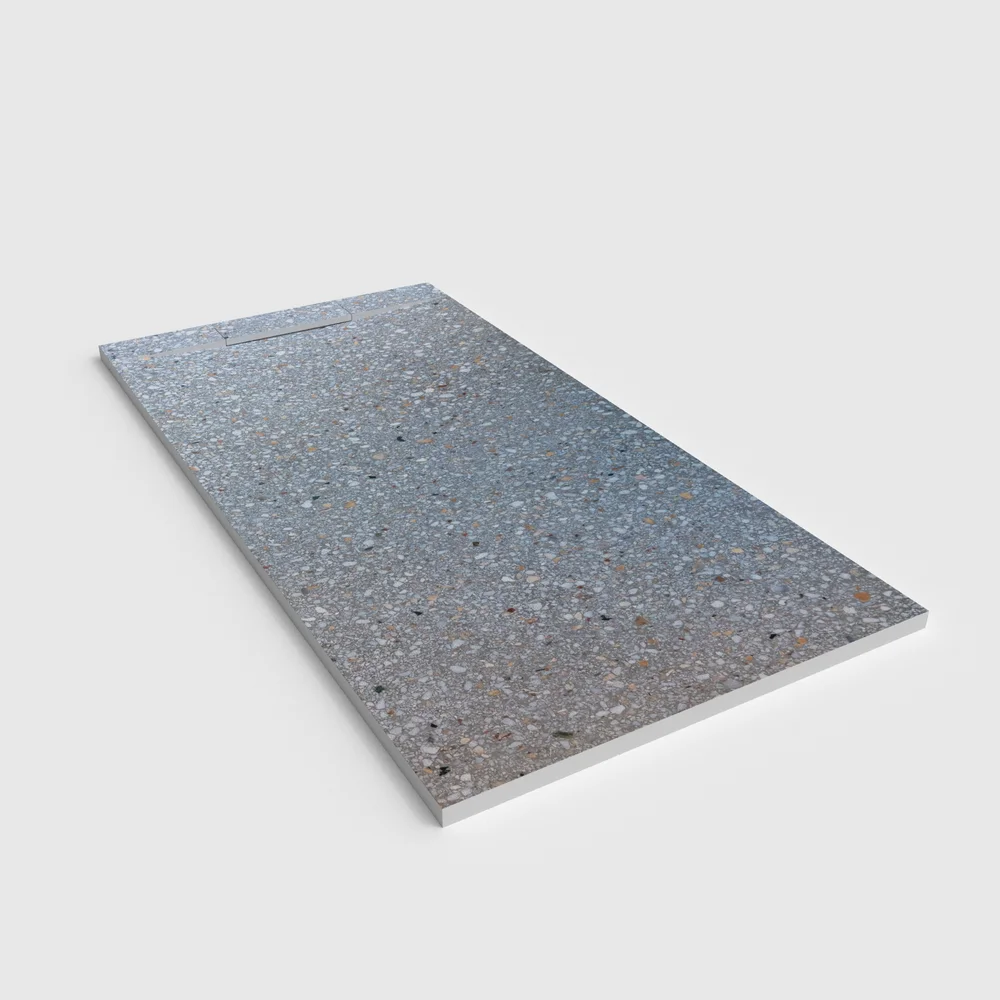 Douchebak PLASTER 3D imitatieterrazzo-effect DECOFRACTA – perspectief
