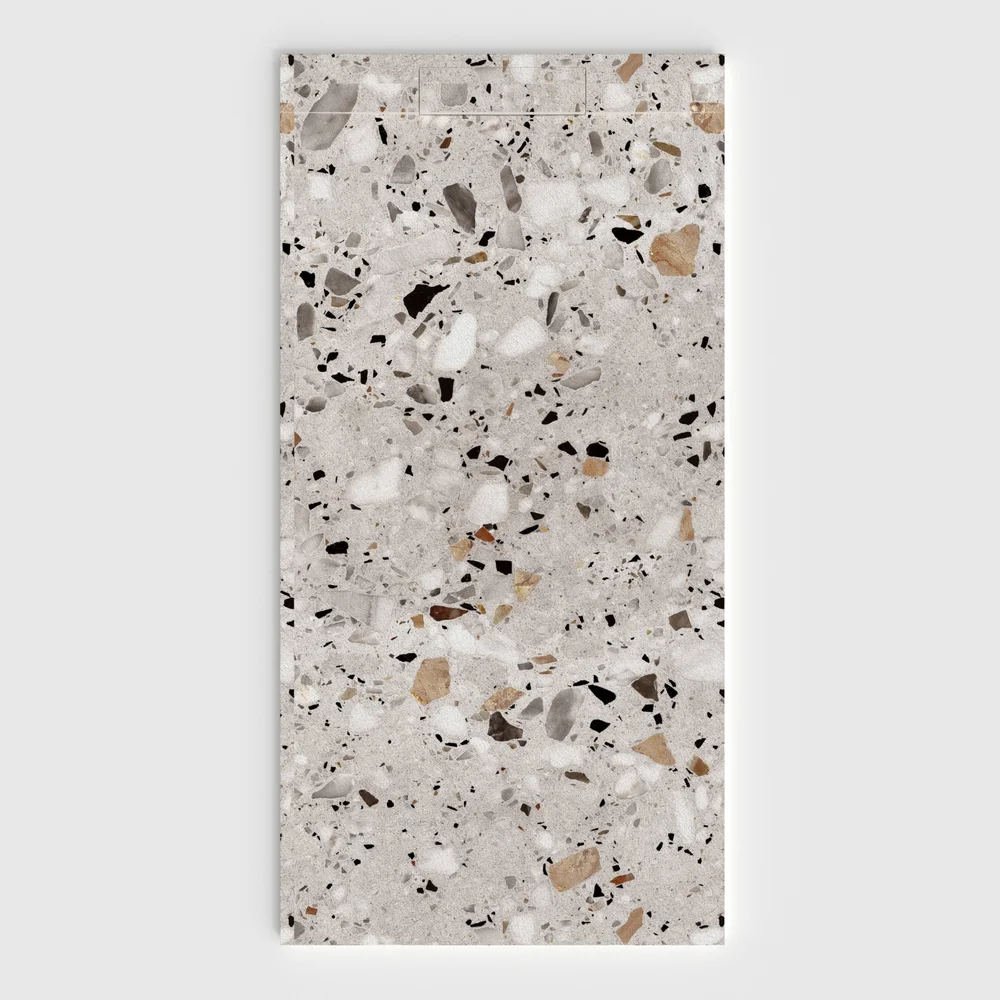 Douchebak PLASTER 3D imitatieterrazzo-effect GRANITURA – vooraanzicht