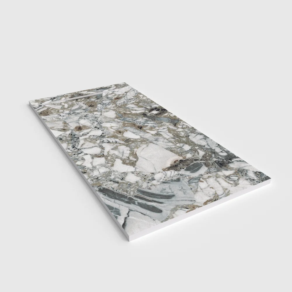 Douchebak PLASTER 3D imitatieterrazzo-effect MIXALINA – perspectief