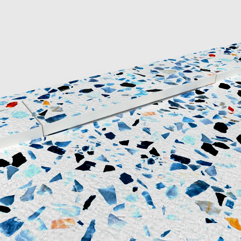 Douchebak PLASTER 3D imitatieterrazzo-effect SPICOLATO – detail