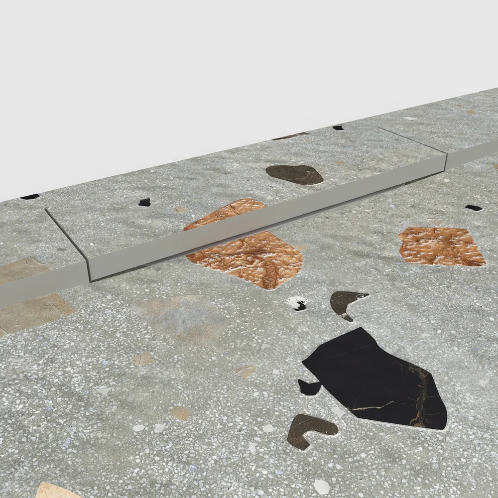Douchebak PLASTER 3D imitatieterrazzo-effect TERRALVIVA – detail
