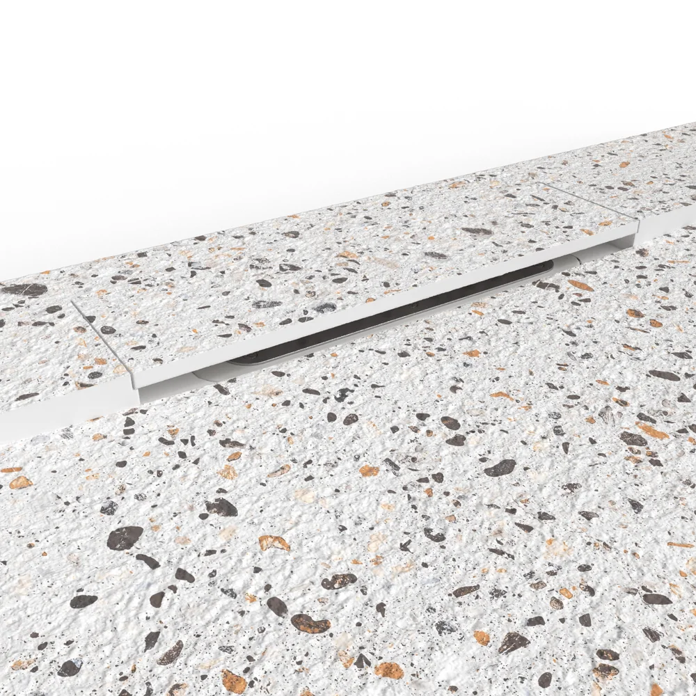 Douchebak PLASTER 3D imitatieterrazzo-effect VENETIAN – detail
