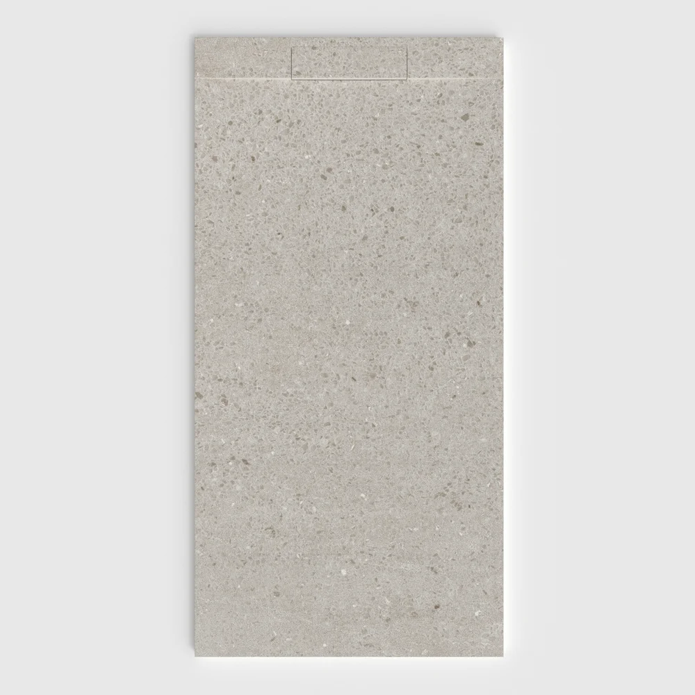 Douchebak PLASTER 3D imitatieterrazzo-effect ZELLORATO – vooraanzicht